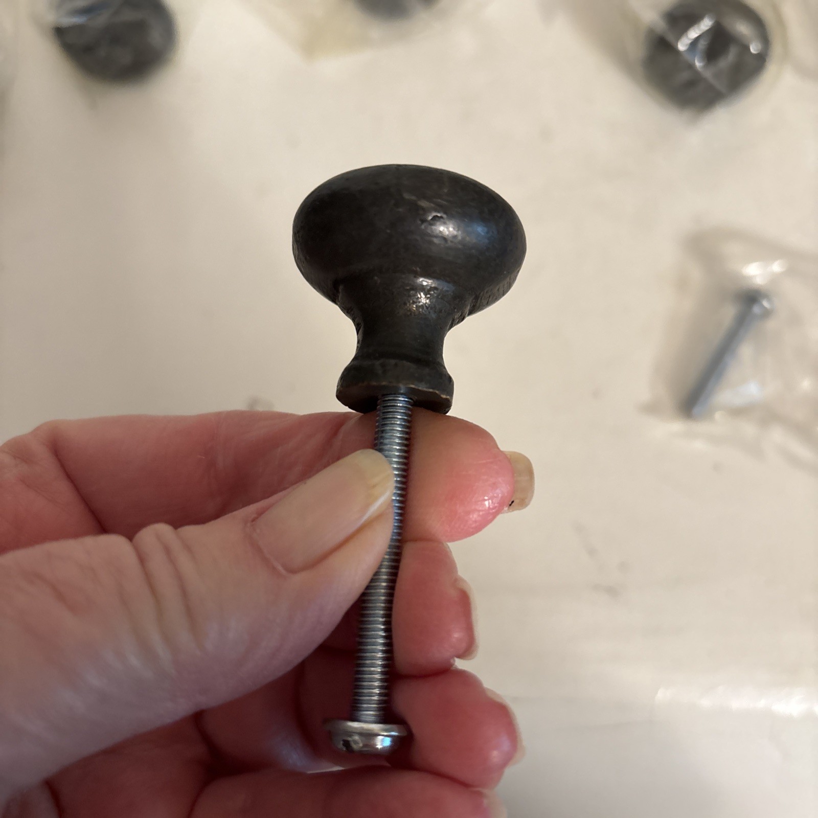 10 -- Ashley Norton BZ 117. 11/4 Round Bronze Drawer Knobs with Screws