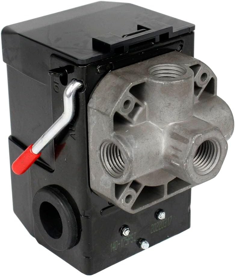 LF10-4H Air Compressor Pressure Switch 4-Port Replacement Part 140-175 PSI 20A
