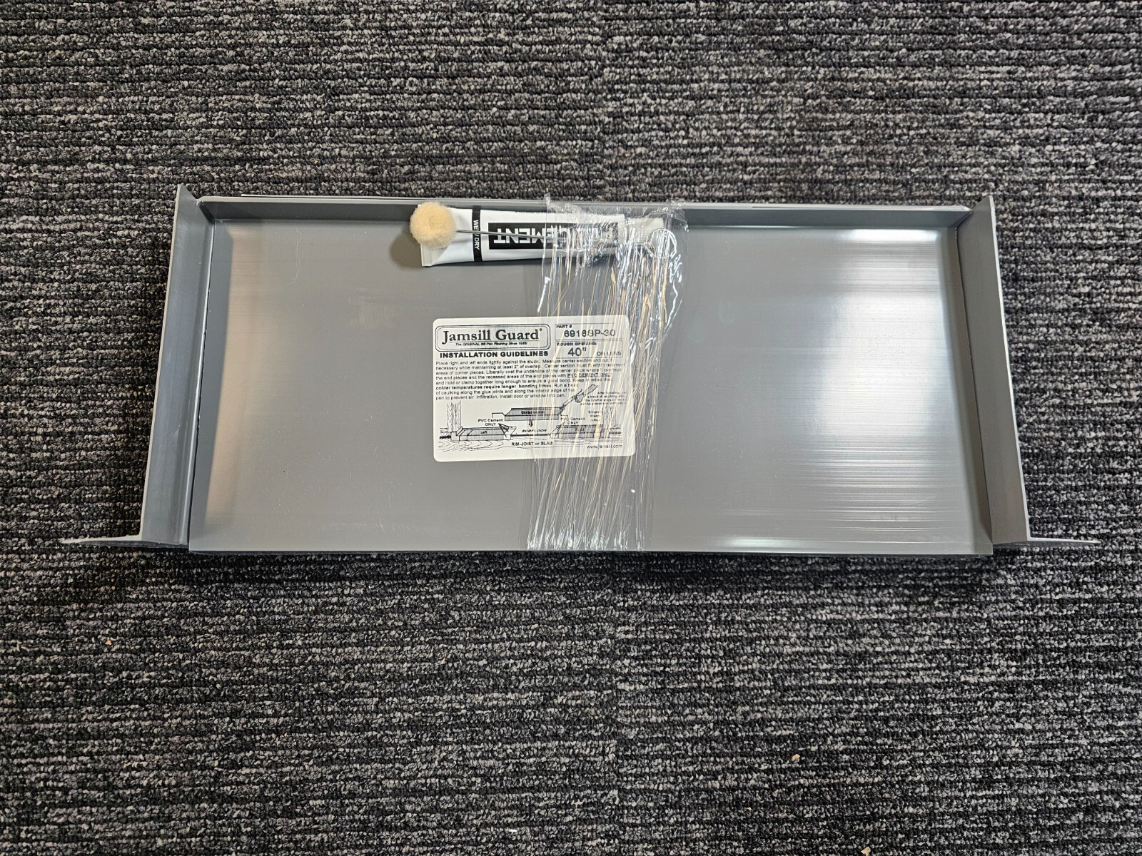 (QTY 2) Jamsill Guard Sill Pan Flashing 6 9/16 Up To 40" Plastic Step Flashing