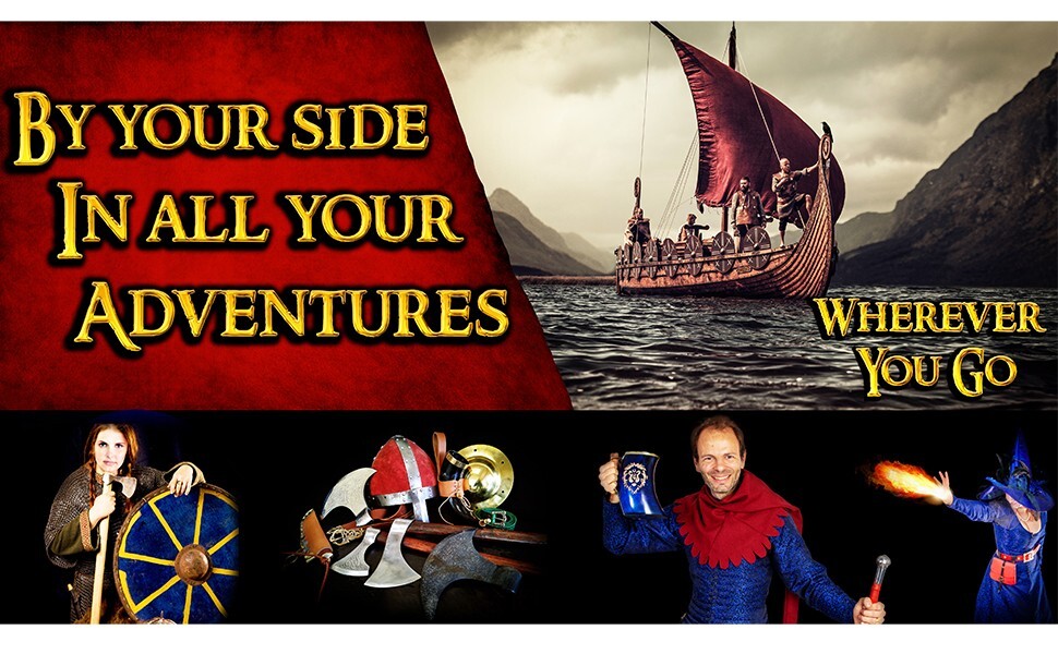 Medieval Drinking Horn with Leather Strap Bovine Ale Viking Tankard 300 ML