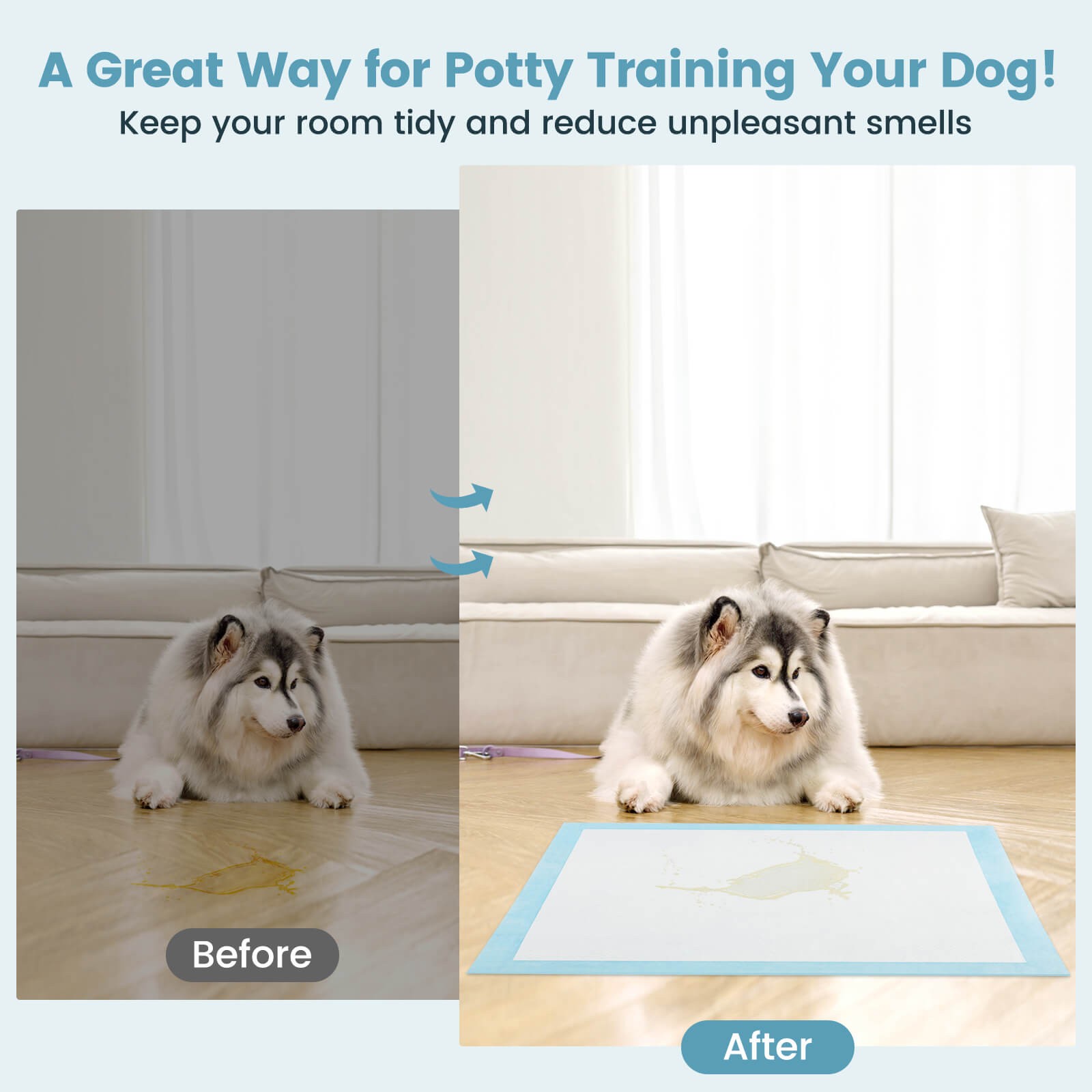 36"x 36"(100 Counts) Dog Potty Training Pads Puppy Pee Pads w/ Quick-Drying