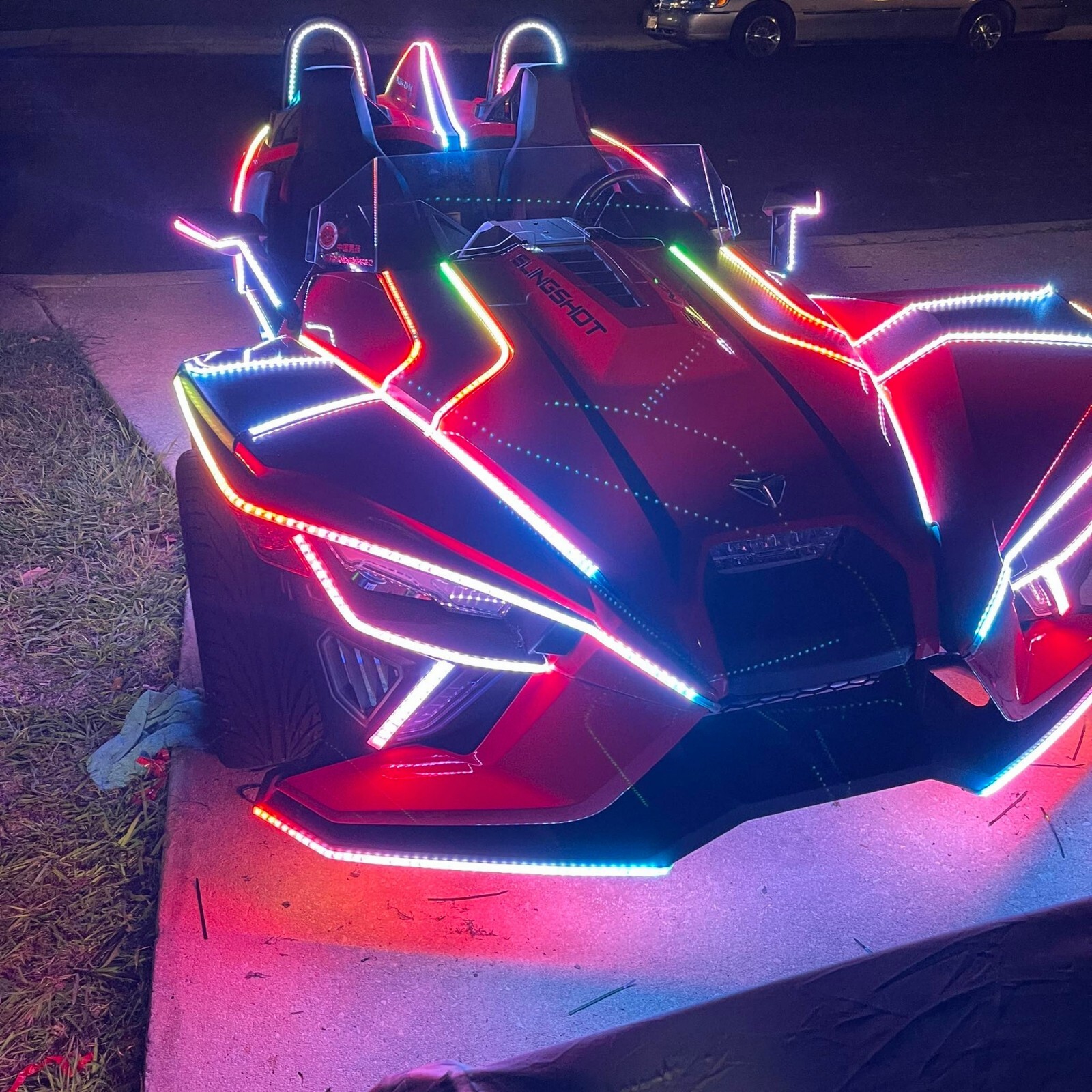 4FT 48" x16PCS APP+Remote CHASING Flow LED IP68 Polaris Slingshot Strips Lights