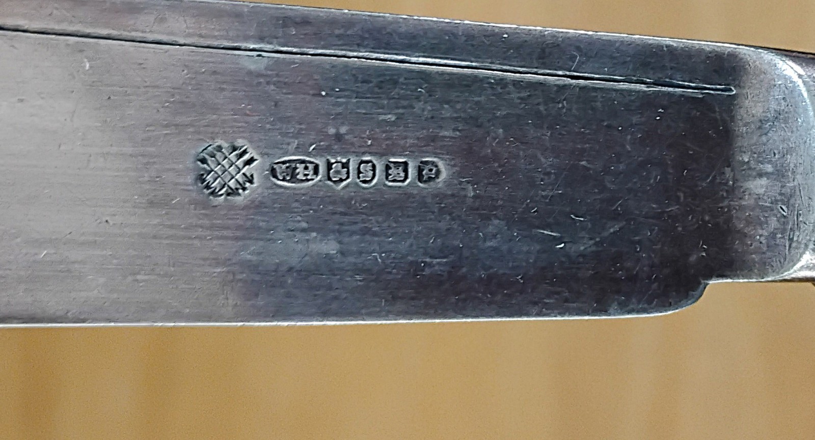 Set of Six William Hutton & Sons Sheffield England Fsh Knives Sterling Ferrule