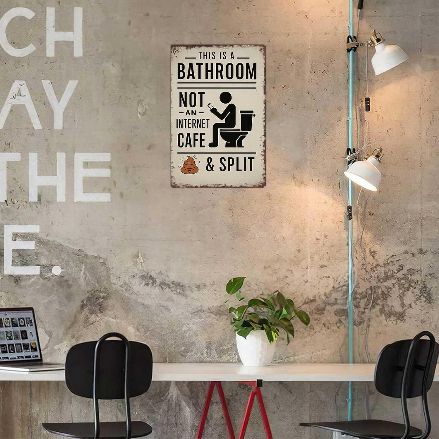 Funny Tin Metal Signs Home Décor 8x12 This Is A Bathroom Not An Internet Cafe