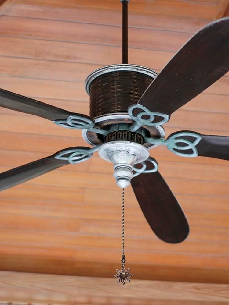 4 Pack Ceiling Fan Pull Chain, 12 Inch Pull Chains Extension, Fan and Bulb Shape