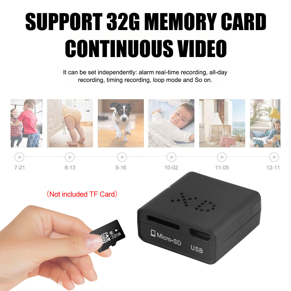 1080P HD Mini Camera Motion Detection Night Vision Recording Home Security Cam