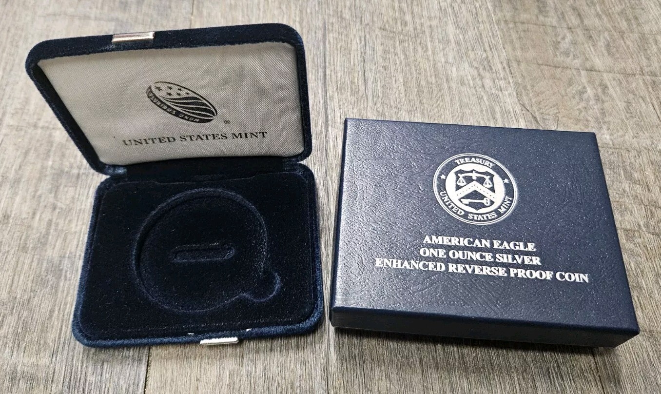 2019-S Enhanced Reverse Proof $1 American Silver Eagle BOX ONLY | No Coin or COA