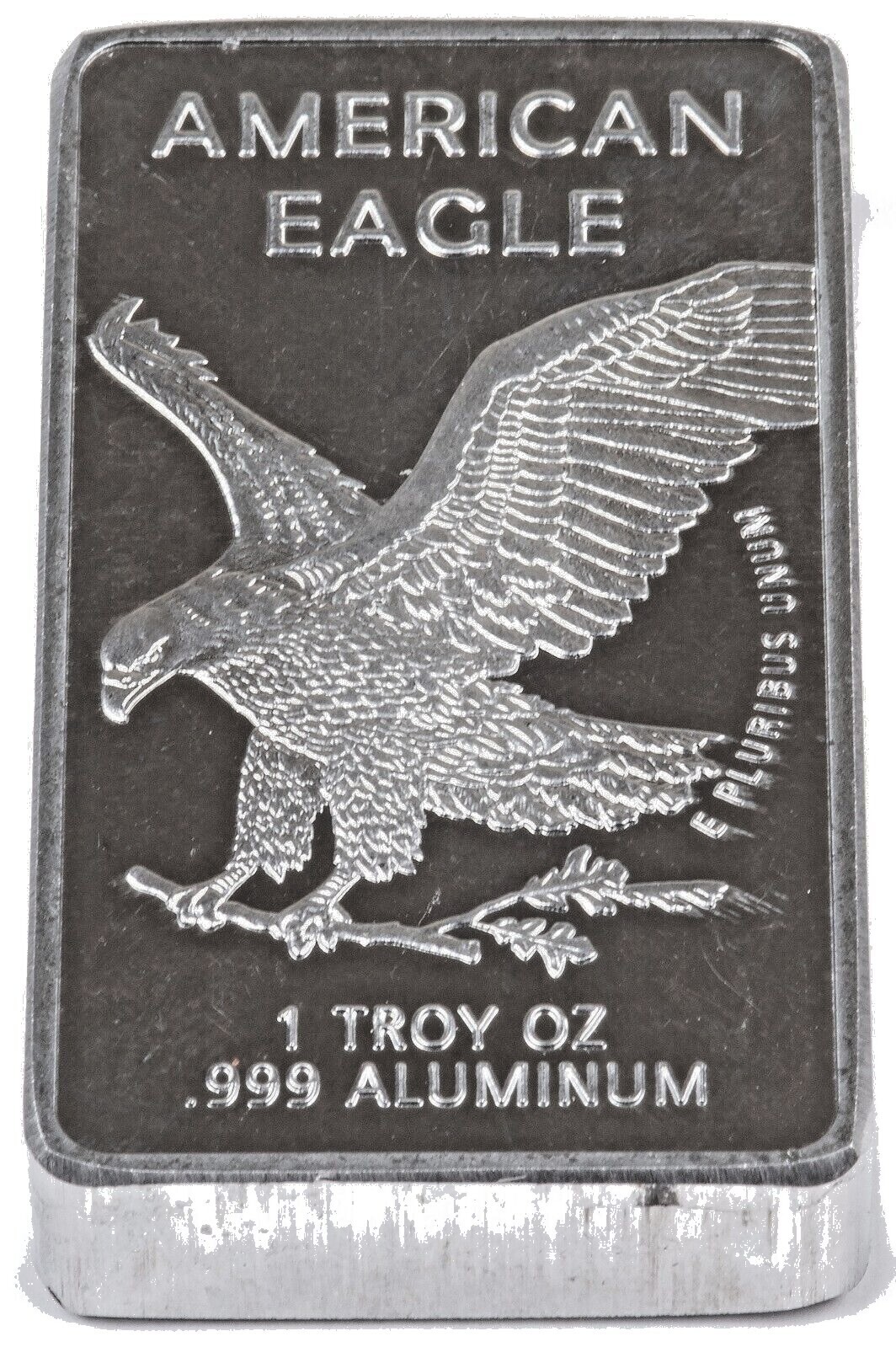 1 TROY OUNCE/OZ .999 Pure Aluminum (Al) Metal Walking Liberty Bar - Eagle