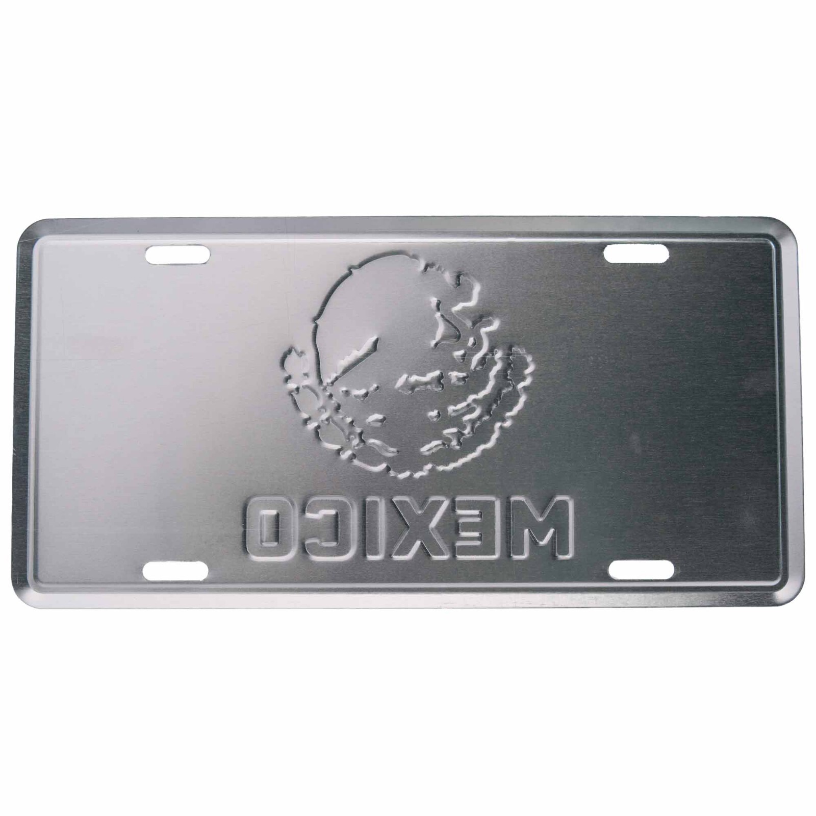 Mexico Flag License Plate - 3D Embossed Metal Car Truck Tag Sign - El Tri futbol