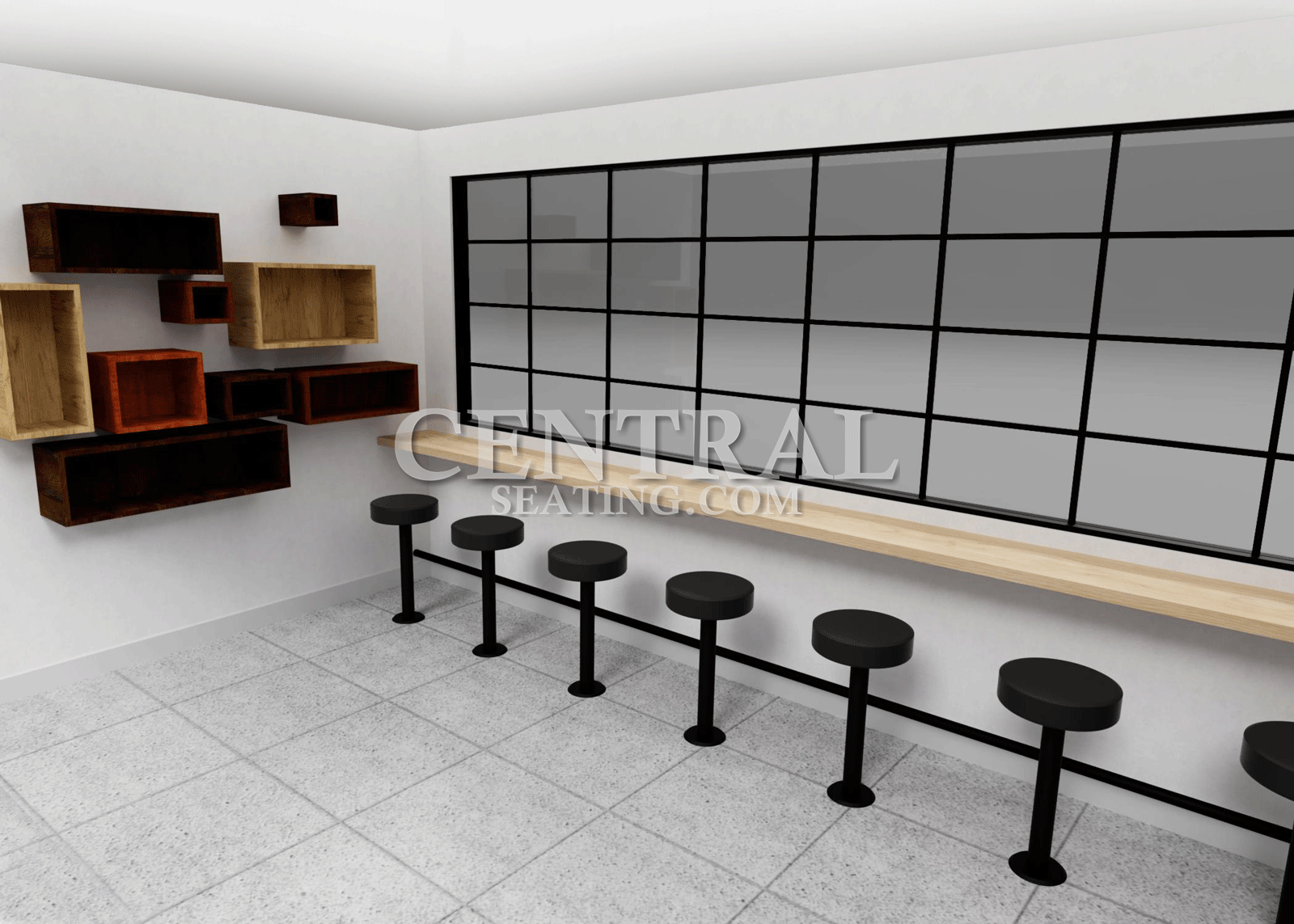 Bolt Down Bar Stool Replacement Base Leg Column Set 26" Tall