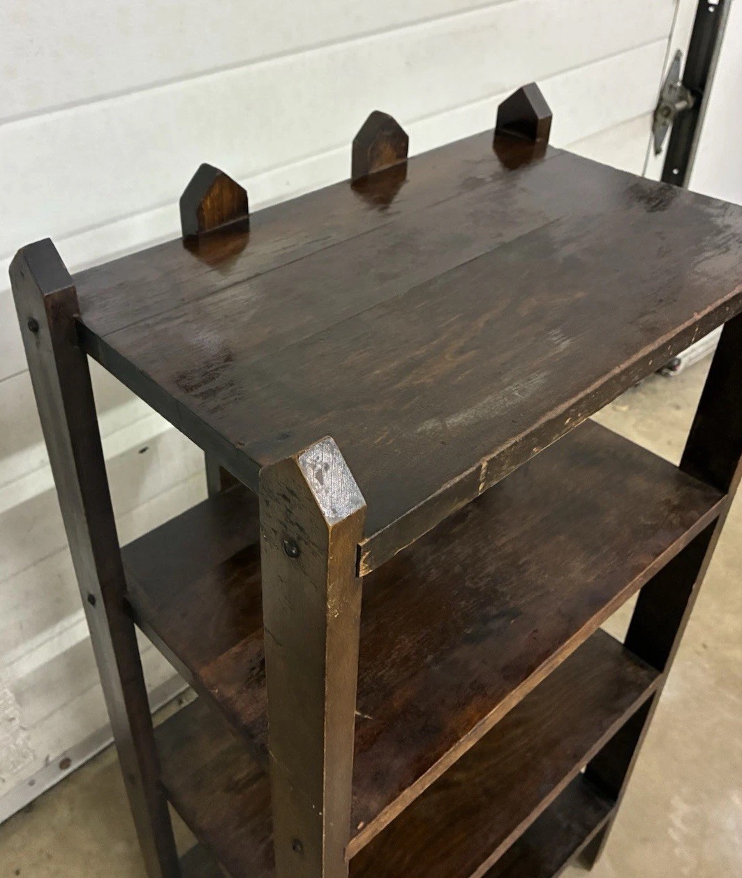 ANTIQUE ARTS & CRAFTS MISSION OPEN BOOKCASE ALL ORIGINAL