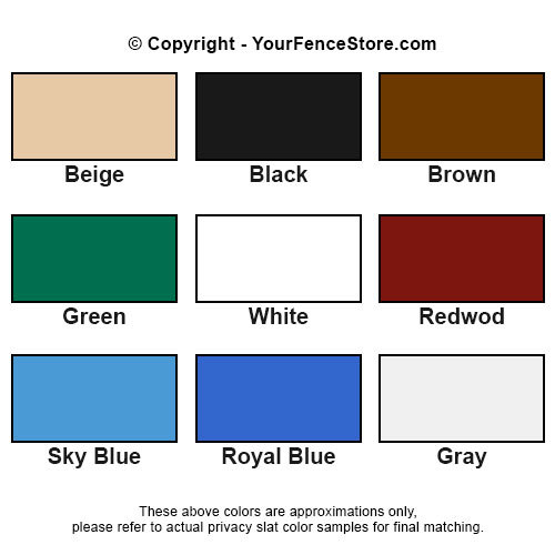 Chain Link Privacy Slat Bottom Locking Device Channel - 9 Colors