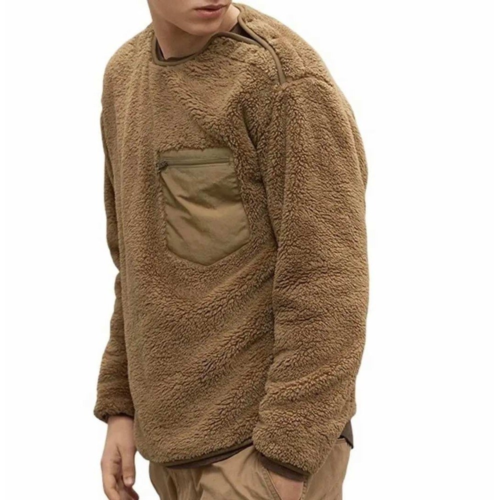 Engineered Garments x Uniqlo Fleece Pullover Brown Men M Snaps @ Collar Gorpcore