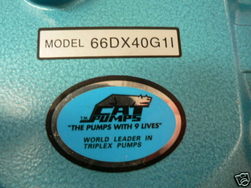 Cat Pumps model 66DX40G1I ceramic plunger triplex pump