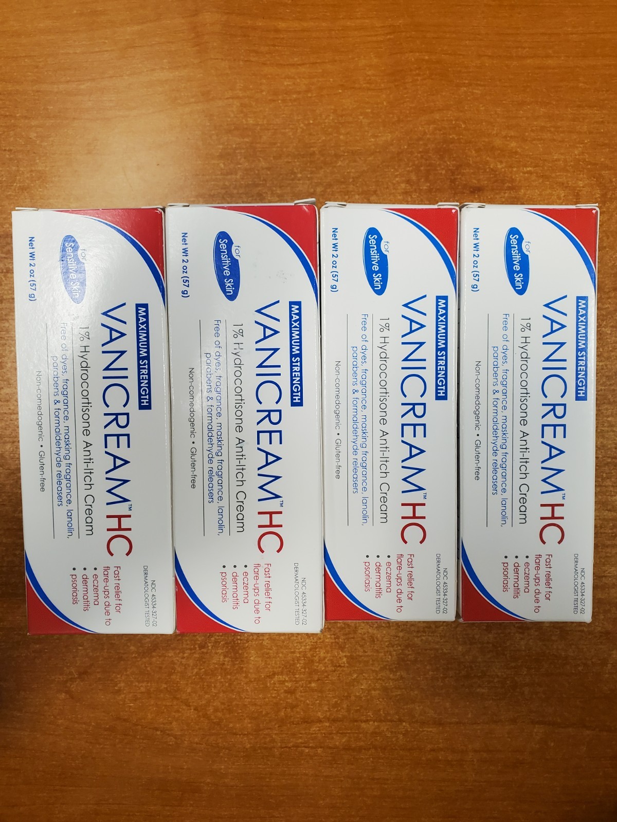 4 Pk: Vanicream HC 1 % Hydrocortisone Cream Sensitive Skin (Exp 4/30/26) 7028