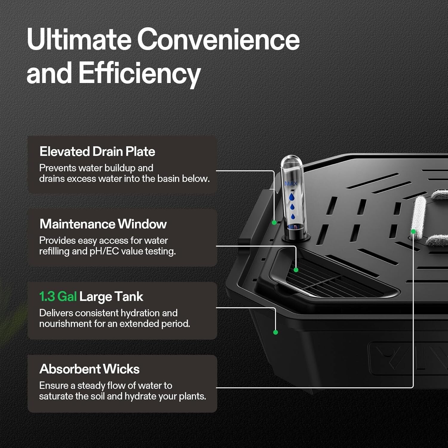VIVOSUN 4-Pack FlexFeed Self-Watering Irrigation Pot, Auto-Irrigation Fabric Pot