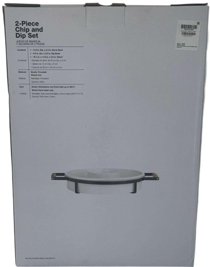 The Cellar 2-Piece Chip And Dip Set ~ NIB