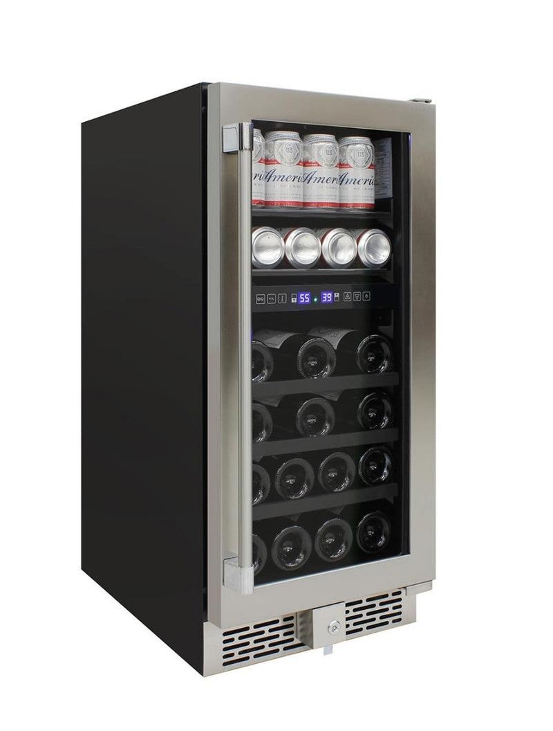 VinoTemp 19 Bottle Outdoor Dual-Zone Wine and Beverage Cooler
