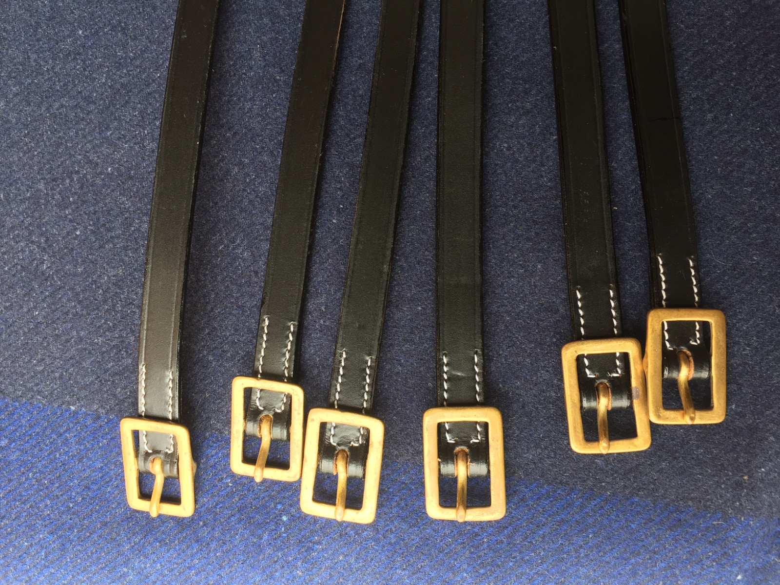 M1885 Leather Coat Straps for McClellan Cavalry Saddle - Set of 6