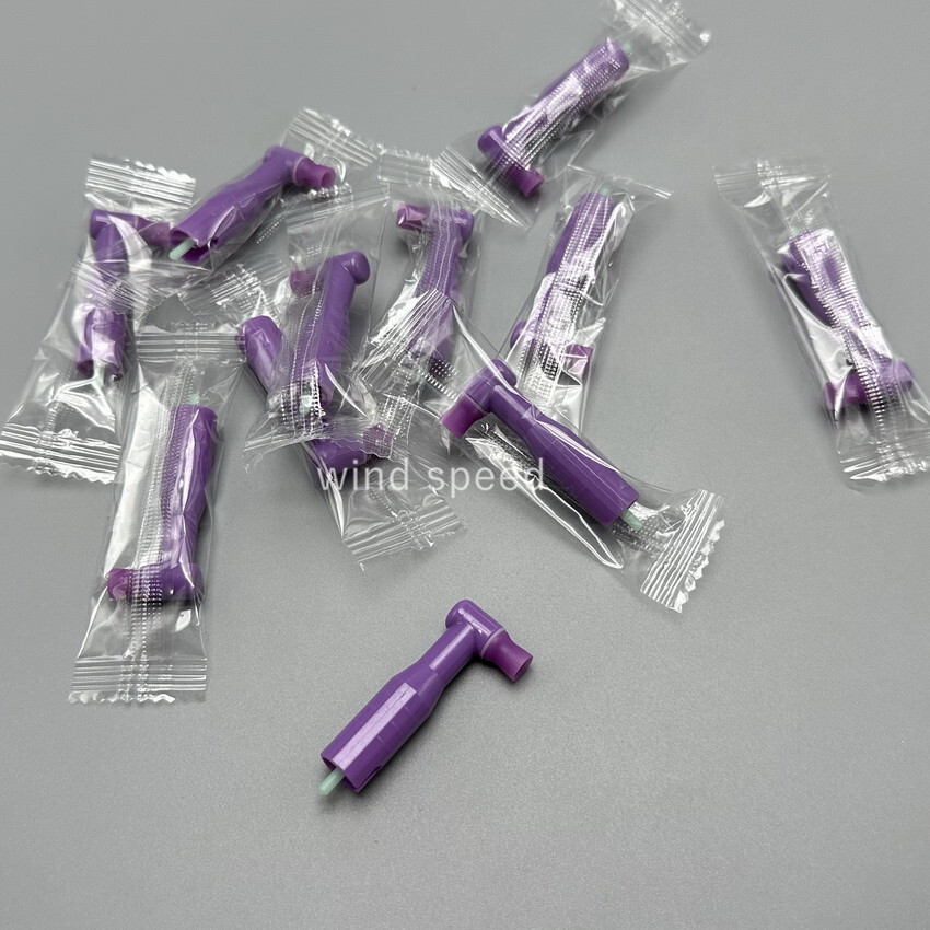 Dental disposable prophy angles Soft cup Latex Free 90° Polishing Cups Purple