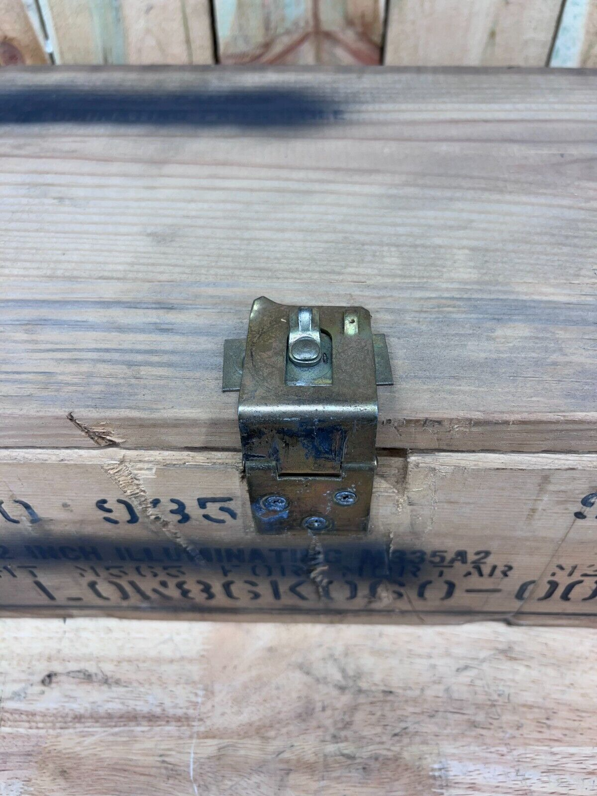 Wooden Surplus Ammo Crate M2 M30 Mortar Explosives Box U.S. Military Munitions