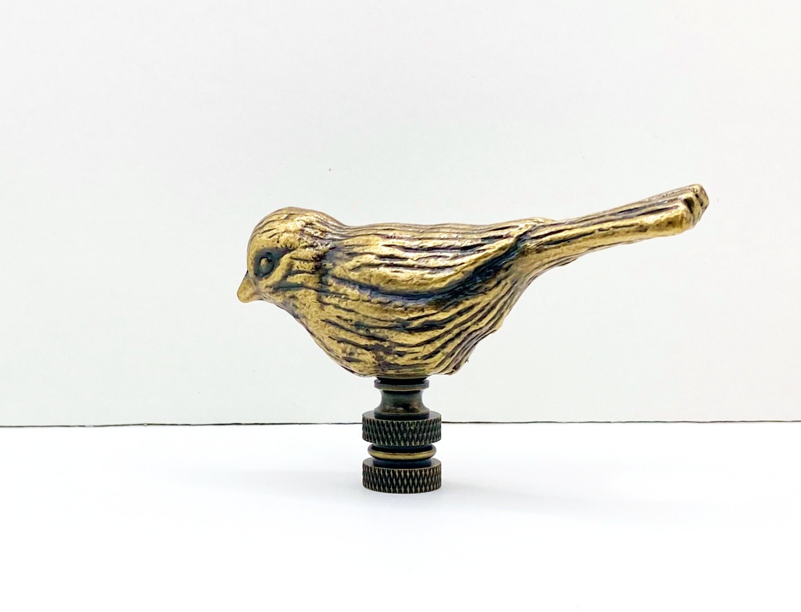 Lamp Finial-SPARROW-Antique Brass Finish, Highly detailed metal casting