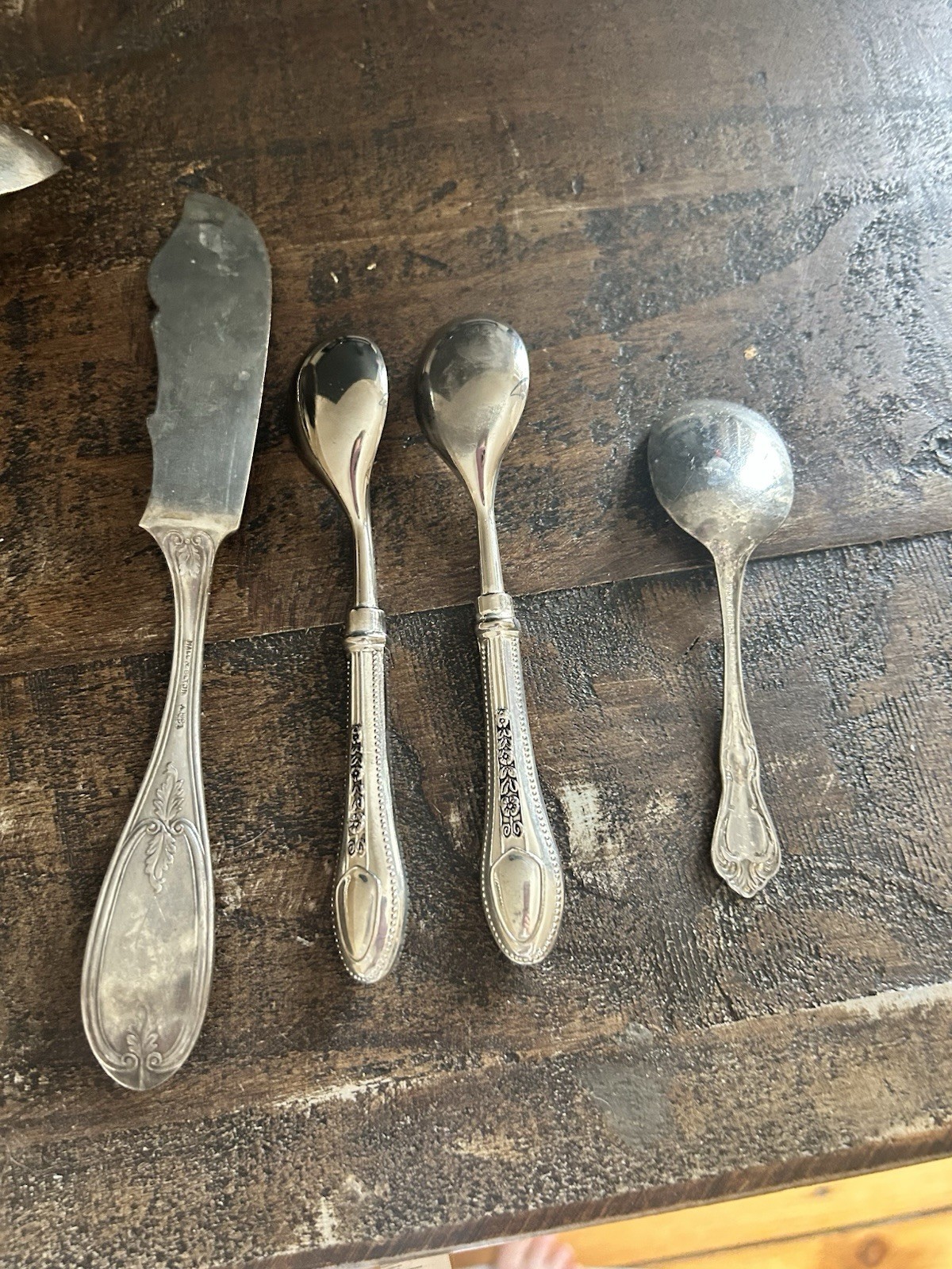 VTG Silverware Lot Flatware Silver Plate Utensils Mixed Lot Of 8