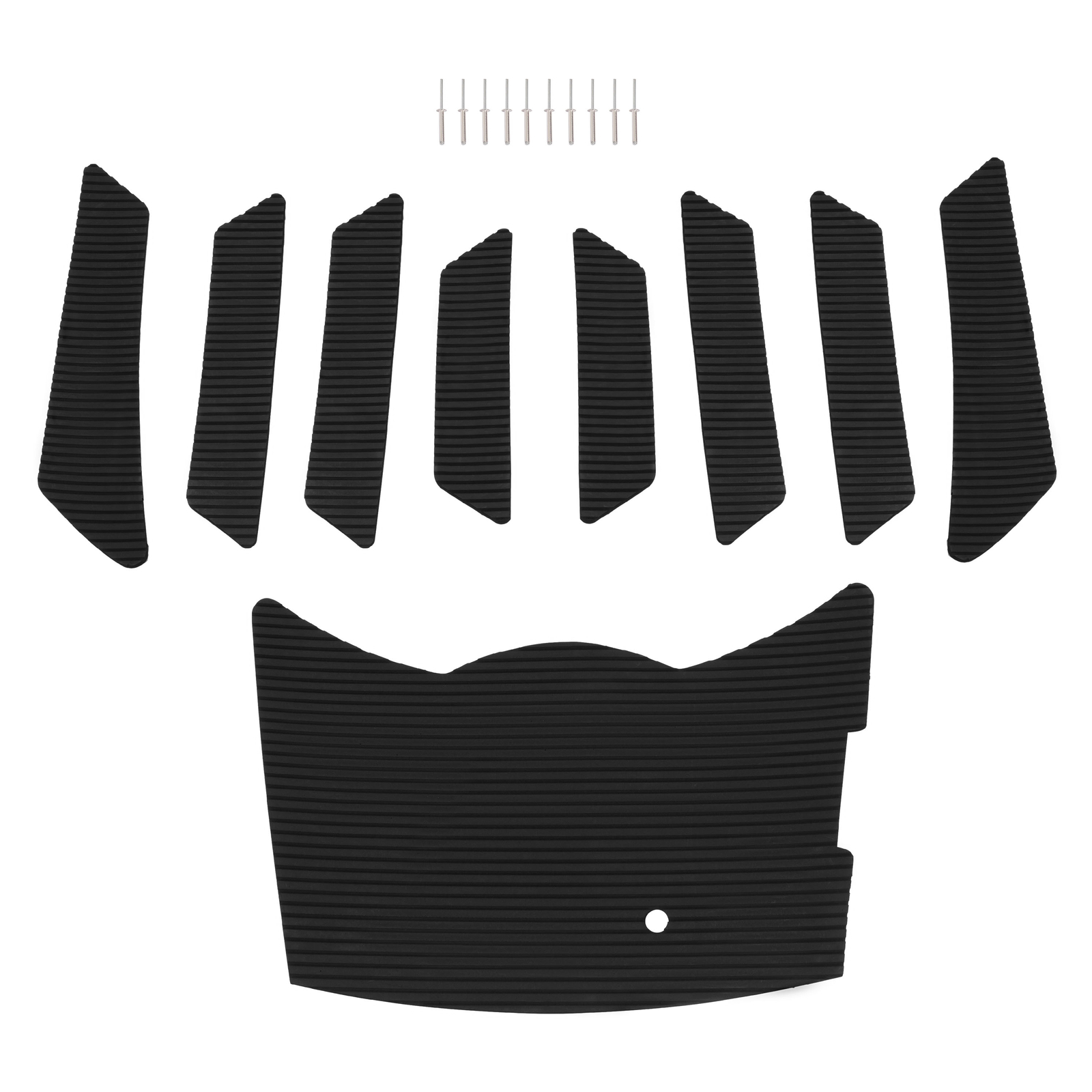 Black Plastic EVA Traction Mats Foot Pads For Yamaha VX VX1100 Cruiser 2005-2009