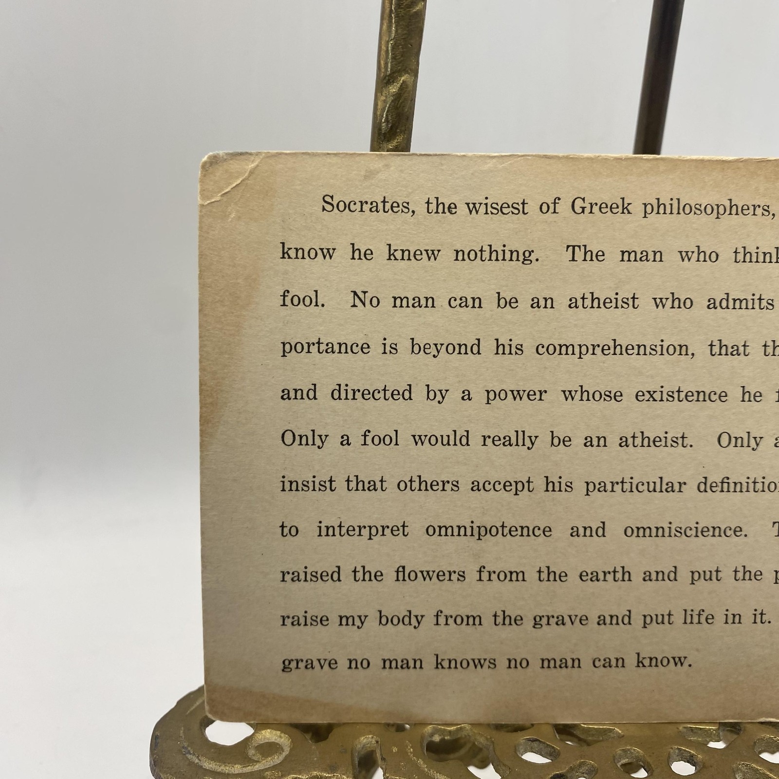 Vintage Old Jake Heater Christian Religious Poem Card Soldiers Home Richmond VA