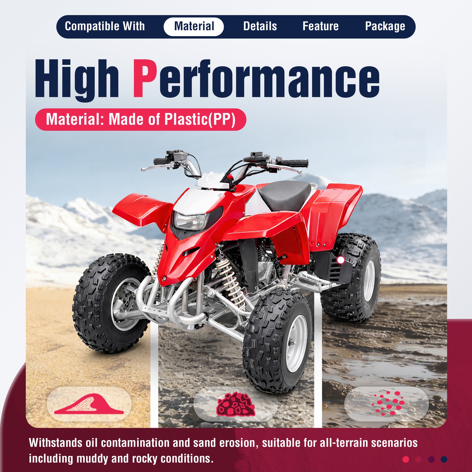 L&R Rear Heel Guards Fender Flaps Pegs For Yamaha Blaster 200 YFS200 1990-2006