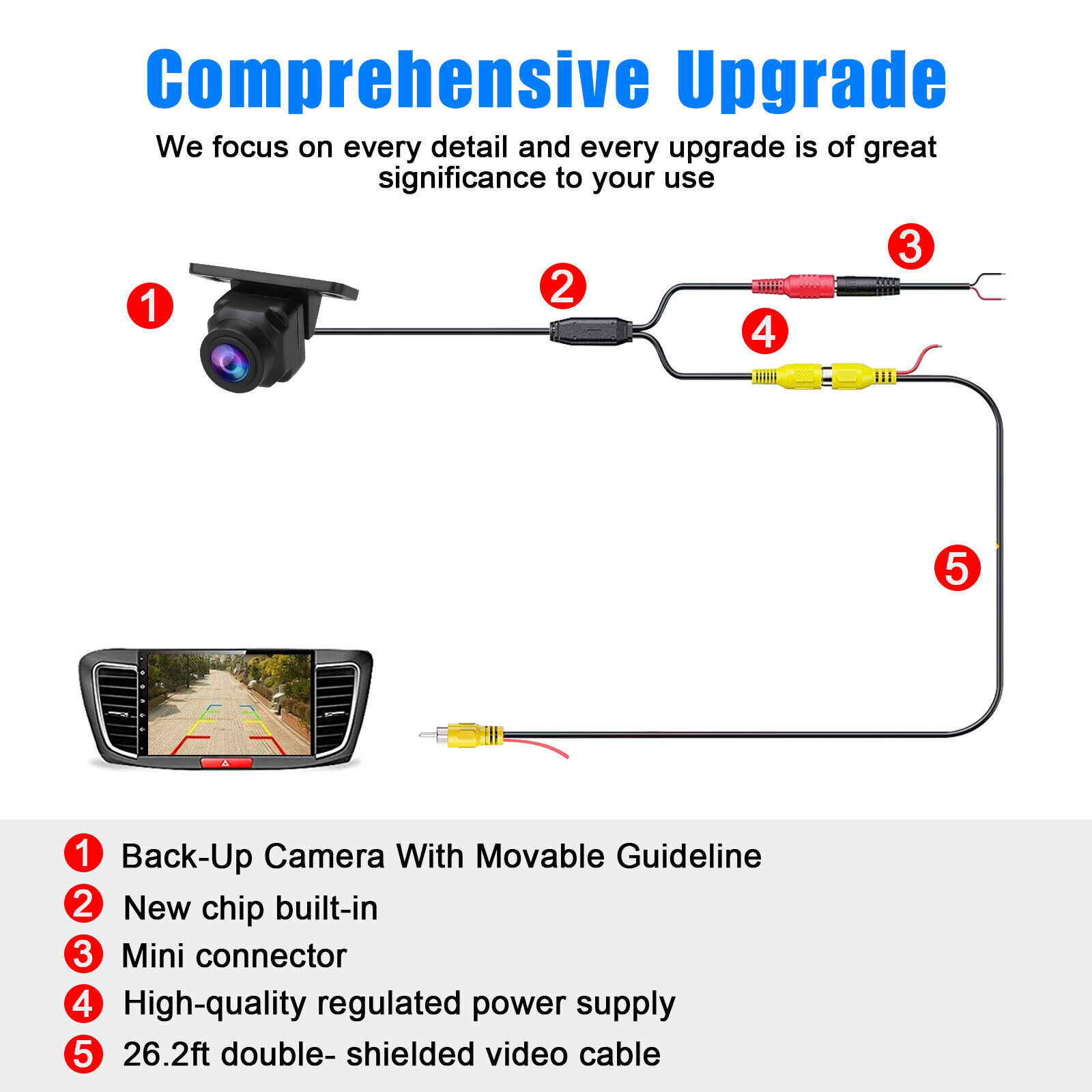 1080P Car Auto Rear View Reverse Backup Parking Camera Waterproof Night Vision