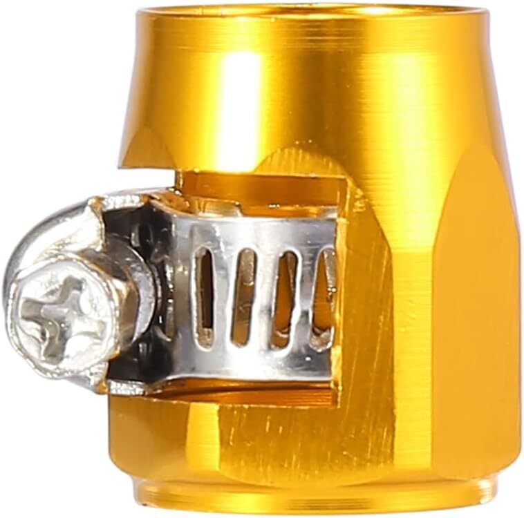 2/5/10pc 4/6/8/10/12AN Hex Hose Finisher Clamp Screw Band Hose End Cover Fitting