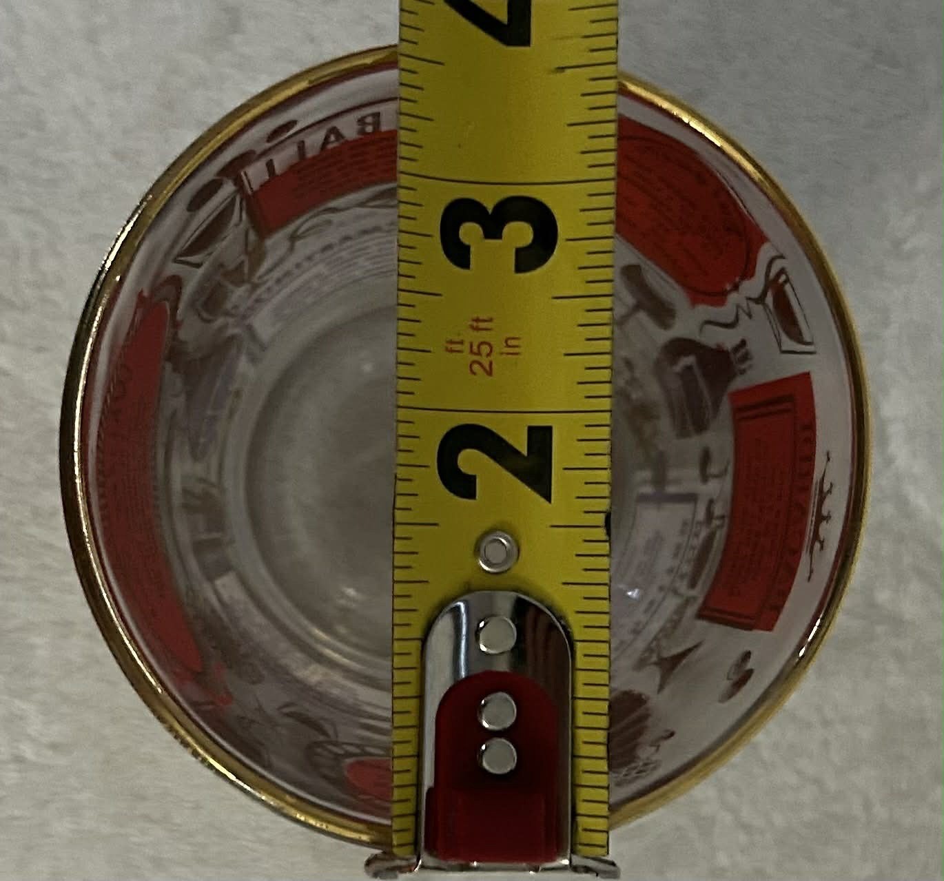 3 Vintage Jeannette Glass MCM Cocktail Recipes, Red/Gold 1950-1960s