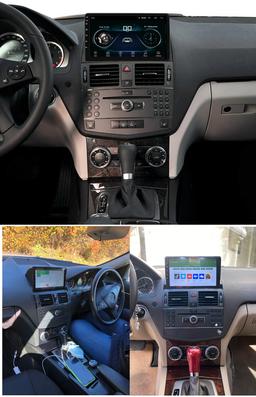 Touch Screen Car Multimedia Player USB RDS Fit For Mercedes Benz C300 2006-2011