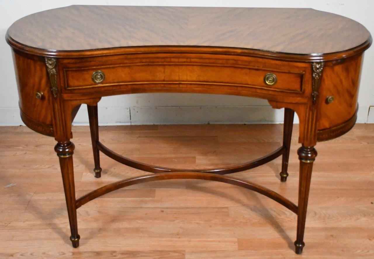 1920s SET of Antique French Satinwood Vanity Makeup table / Chair and Mirror