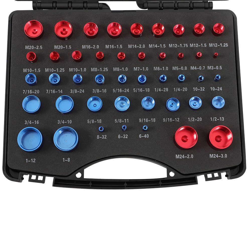 44PCS Nut and Bolt Thread Checker Identifier Thread Gauges (23Inch & 21Metric)