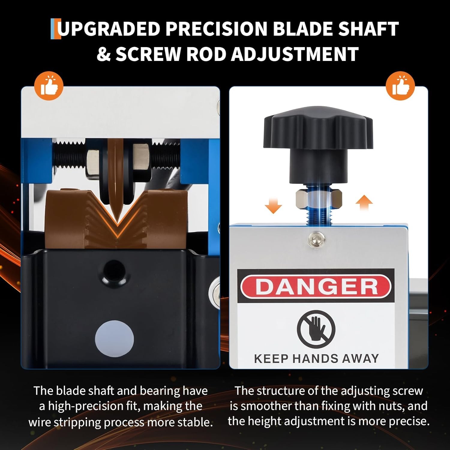 Electric Wire Stripping Machine 0.05" - 1" (1.5-25mm) Copper Cable Stripper