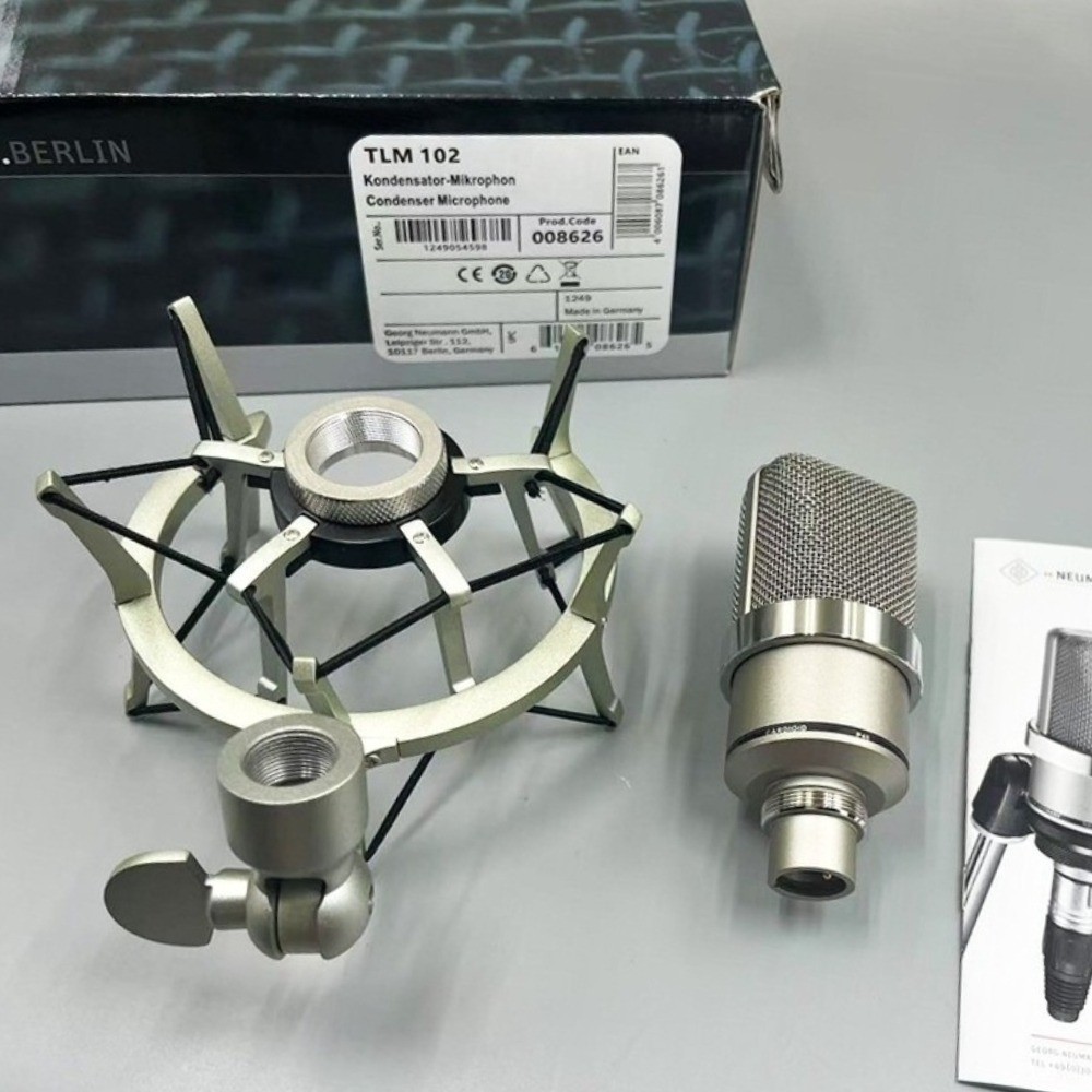 Microphone Large Diaphragm Condenser TLM 102 Studio Set W Shockmount for Neumann