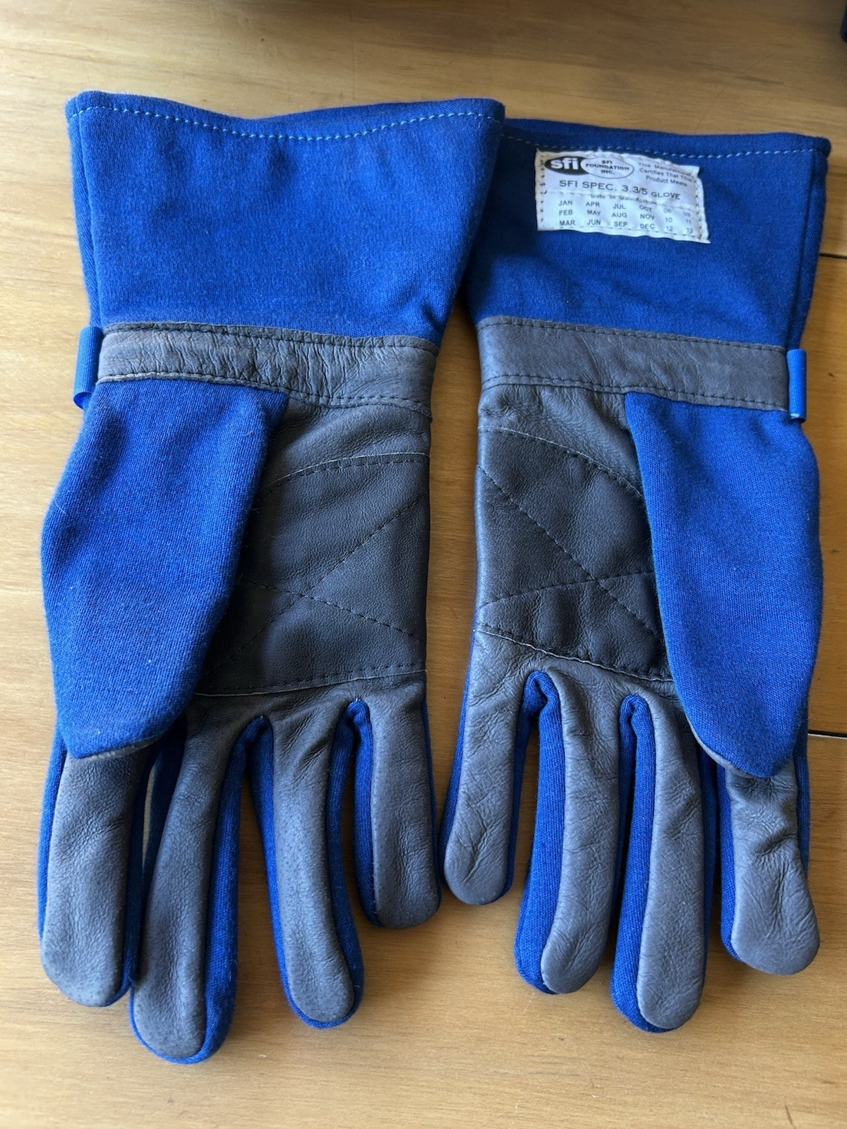 Deist Driving Gloves - SFI 3.3/5 Glove Safety Men's Large Blue