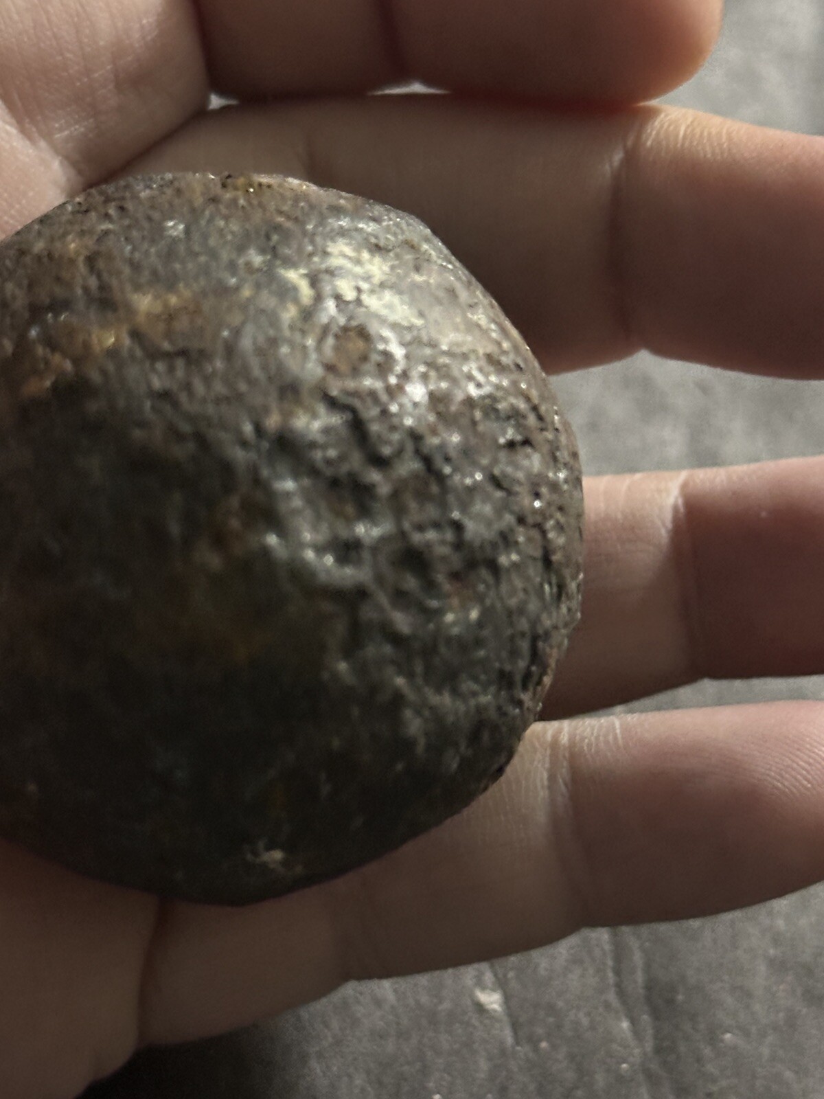 Antique Pre-civil War or Civil War ? 1 Lb (14.8oz) US Cannon Ball 1 Pounder 2”