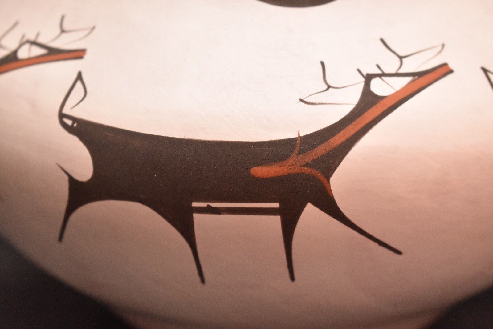 Zuni Pottery Anderson Peynetsa Heartline Deer 7.5" Jar Native American Figural