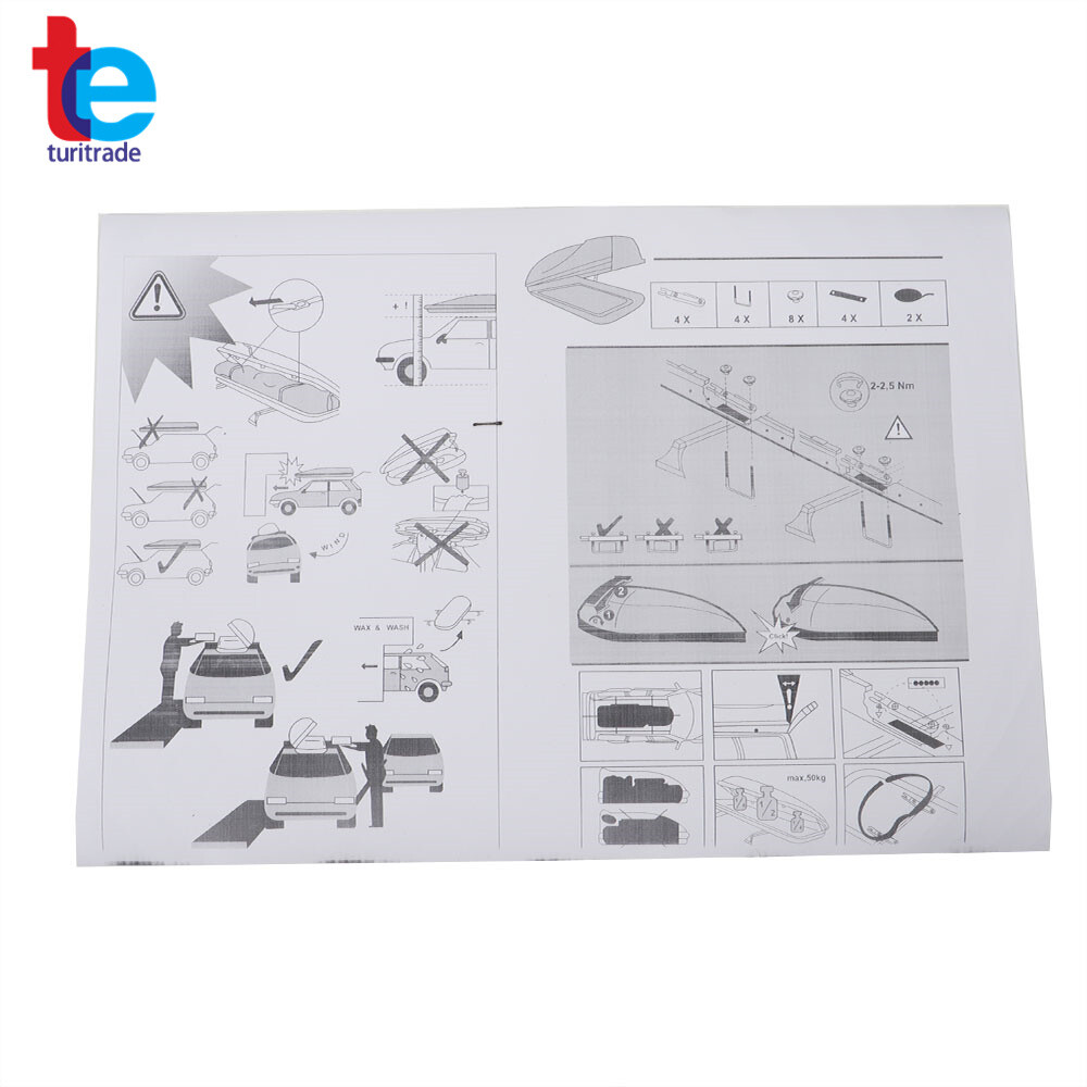 14 Cubic Feet Car Top Cargo Carrier Vehicle Roof Mount Luggage Storage Box 2 Key