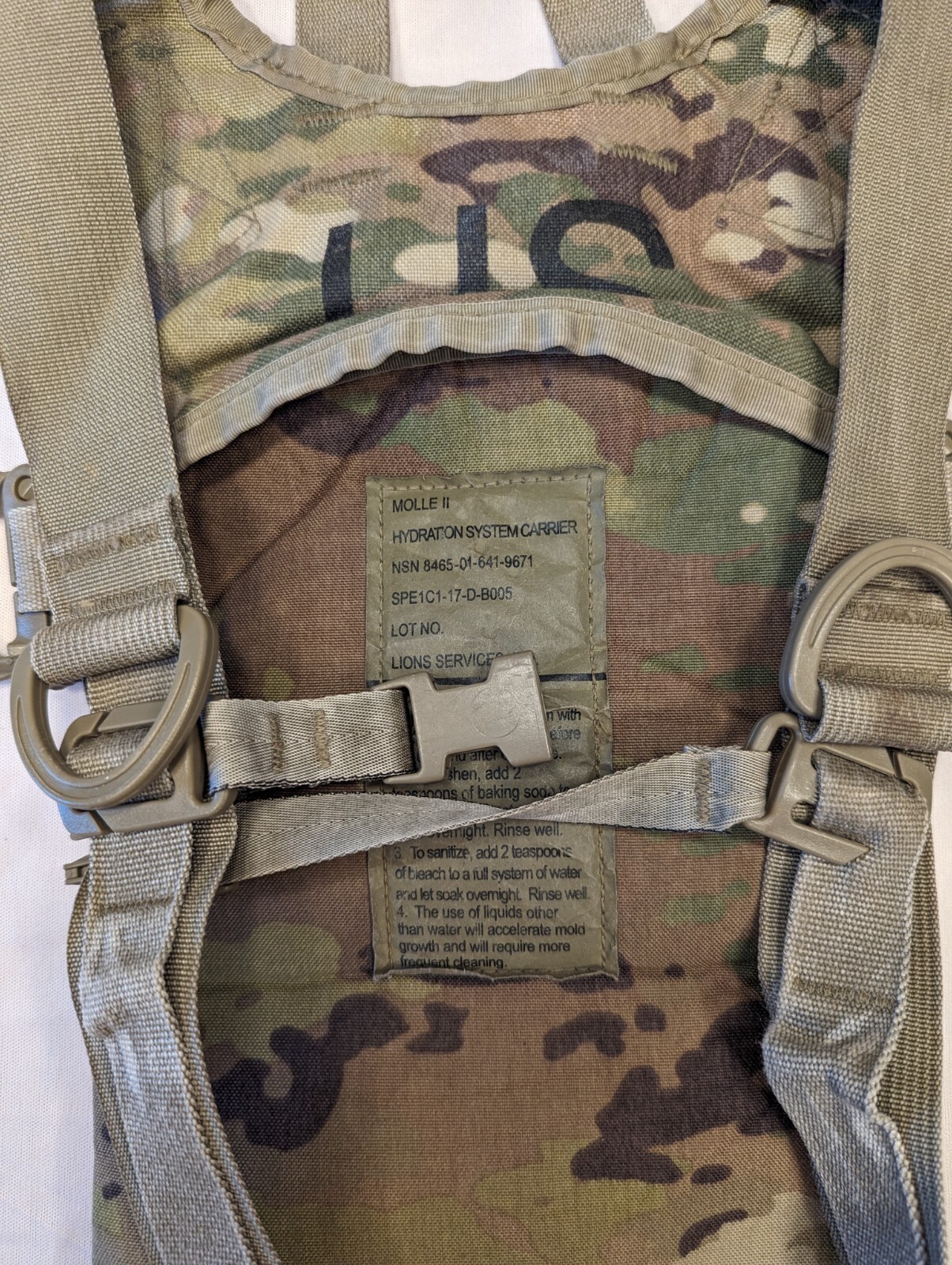 USGI OCP Multicam Molle II 3L/100oz Hydration System Carrier w/ New Bladder
