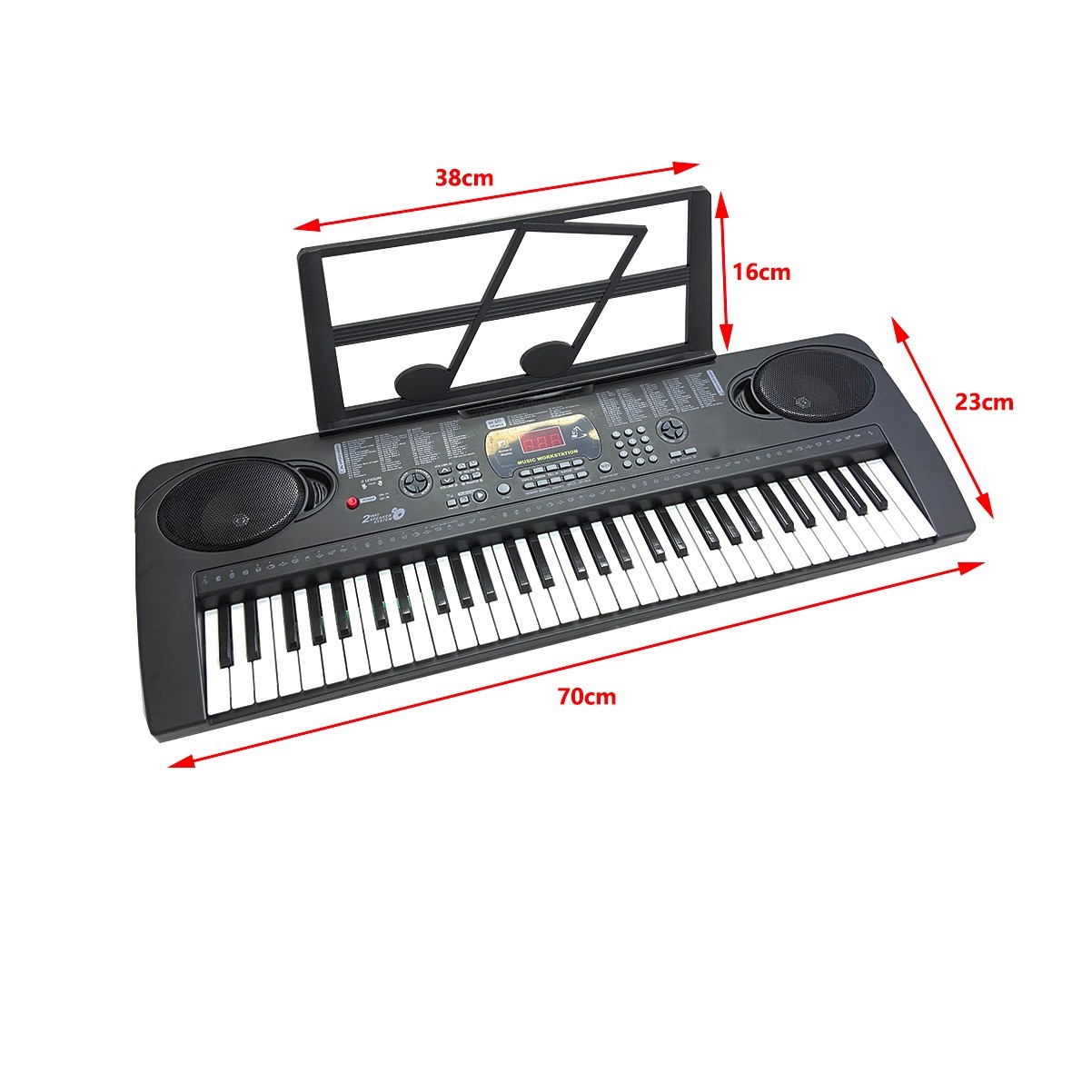 61 Key Electric Digital Piano Keyboard 200 Tones w/ Microphone Gift for Beginner