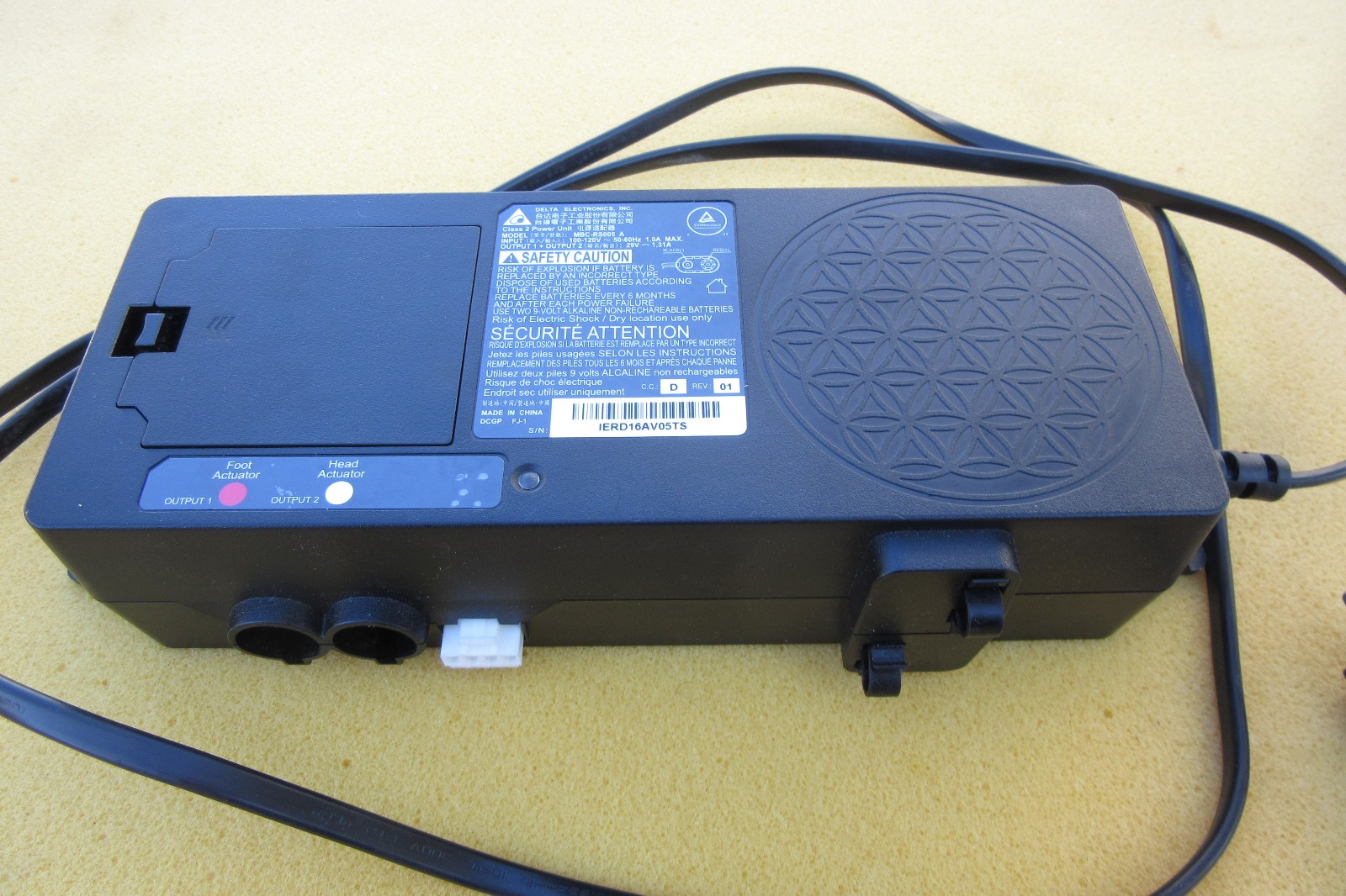 TempurPedic/Customatic - Control Box MBC-RS005 A - Delta Electronics - 100-120V