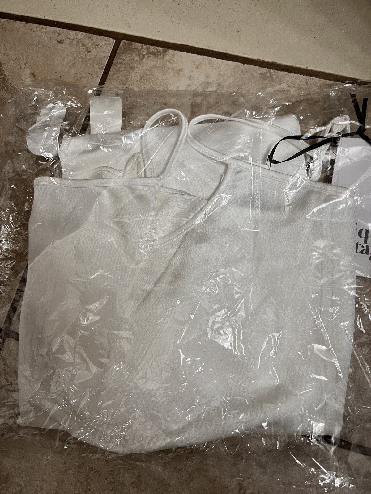 Unique Vintage Short Ivory Stretch Slip - Small NWT