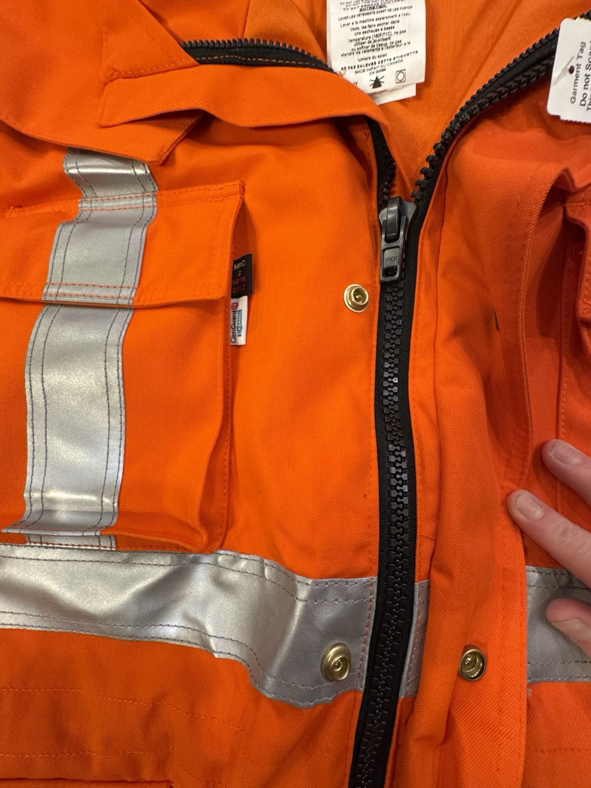 Tough Duck FJBL013 Men's Hi-Vis Hrc2 NFPA Glen Guard Safety Jacket Size 5X NWT