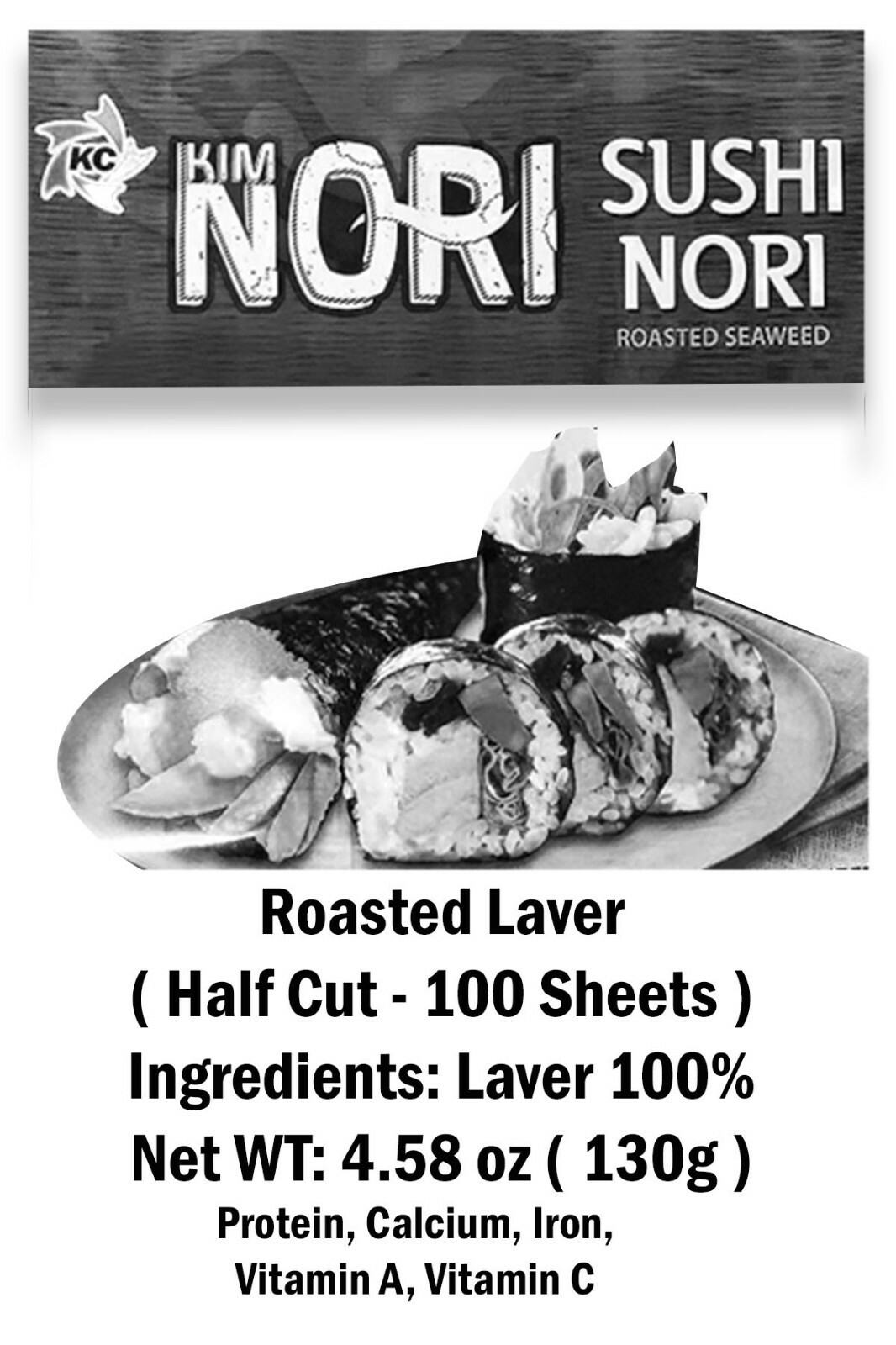 3 Pack X 100 Half Cut Sheet Yaki Sushi Nori Roasted Seaweed Roll N Wrap 130g