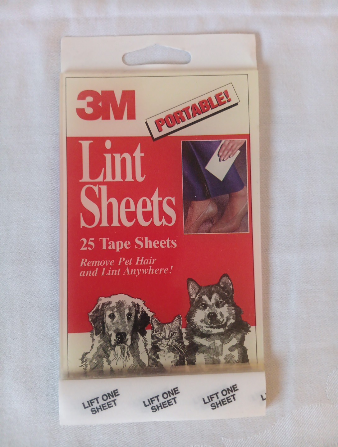 Vintage Portable Lint Sheets Remove Pet Hair & Lint Anywhere 2 Packs New