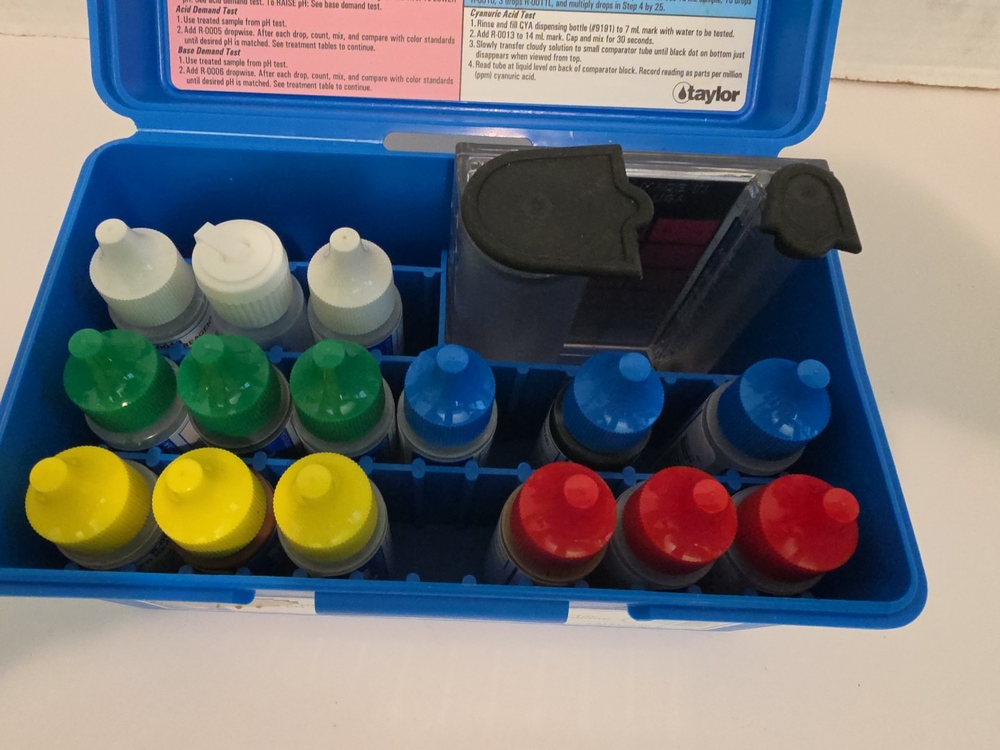 Taylor K-2005 Complete (High) Pool & Spa Water Test Kit – Clean – Mostly Full